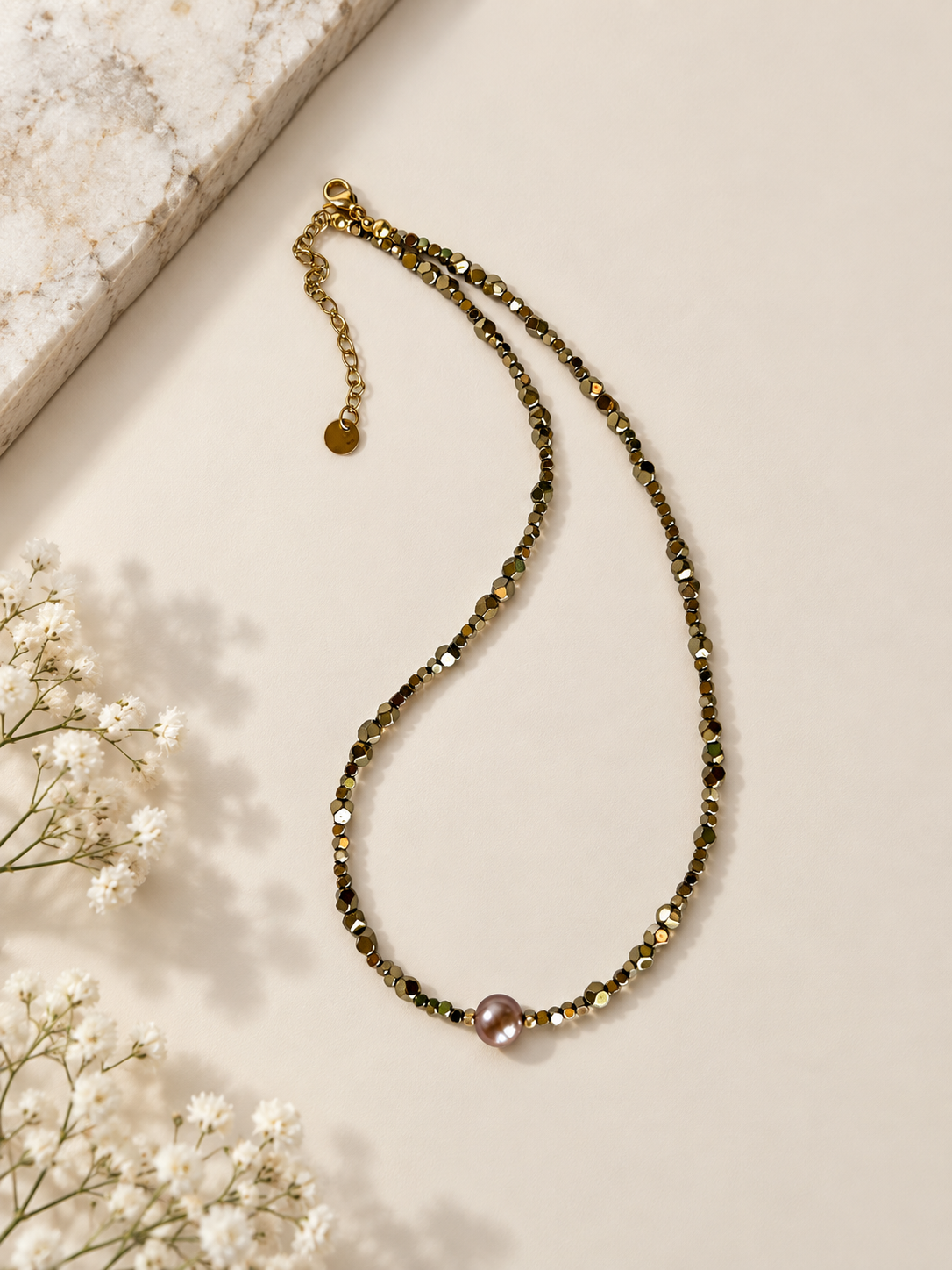 Hematite Gold Pearl