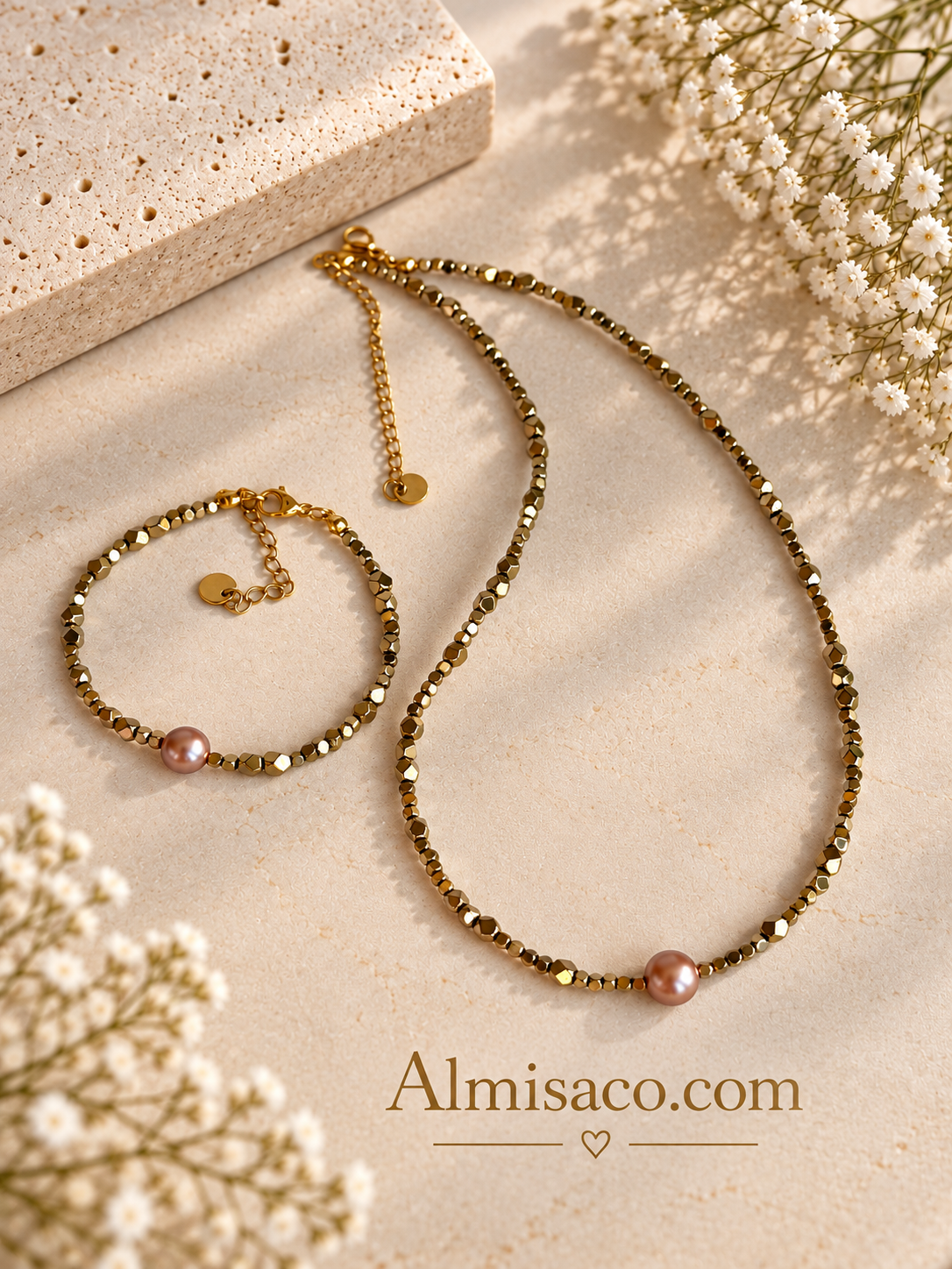 Hematite Gold Pearl