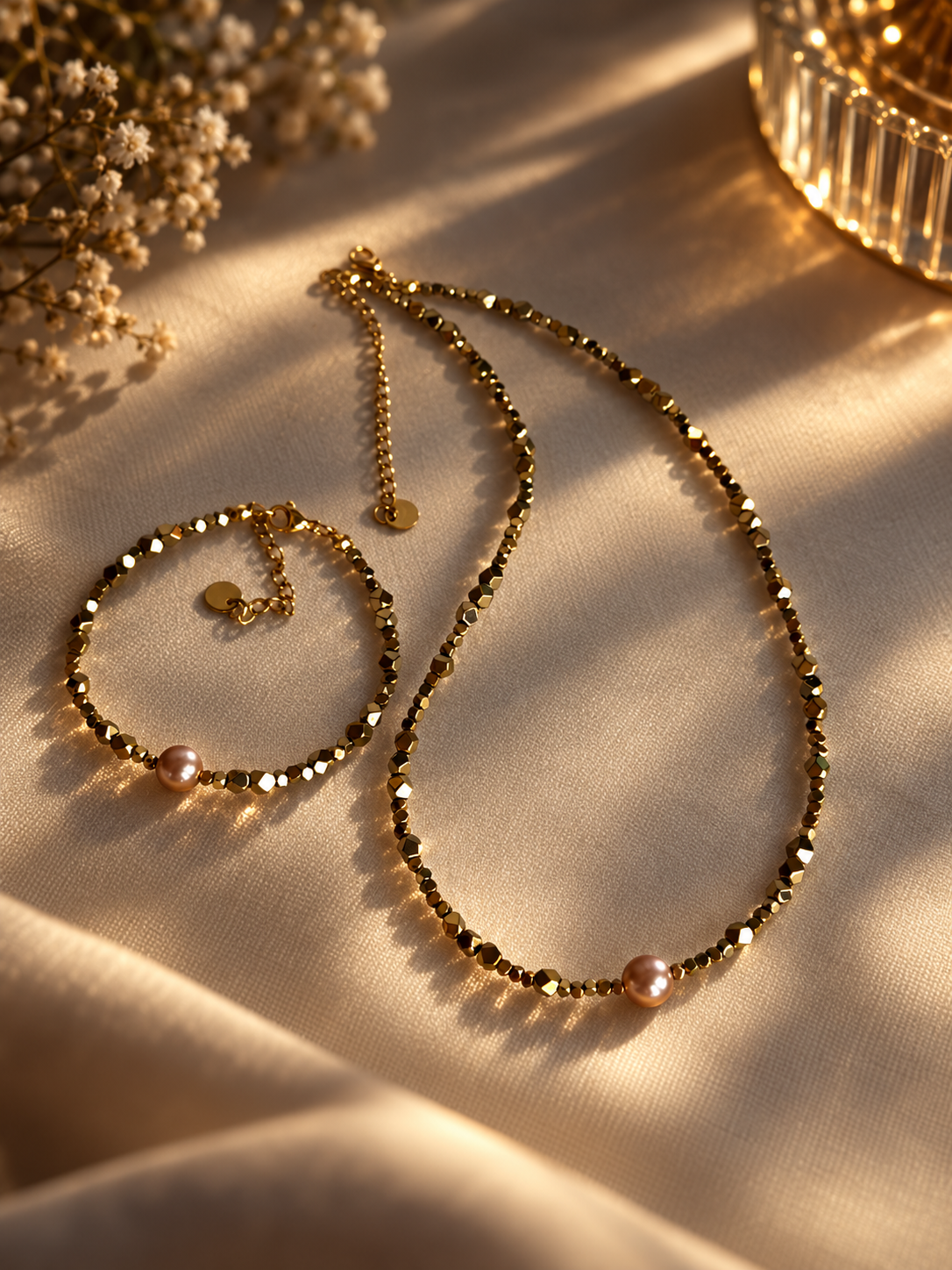 Hematite Gold Pearl