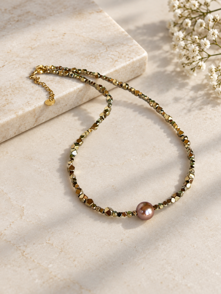 Hematite Gold Pearl